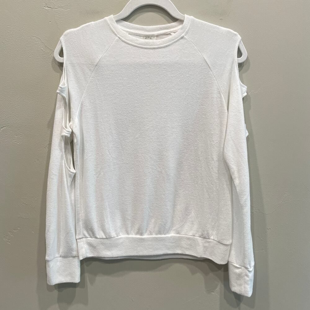 Varley Cutout Long Sleeve Top in White - Size: XXS
